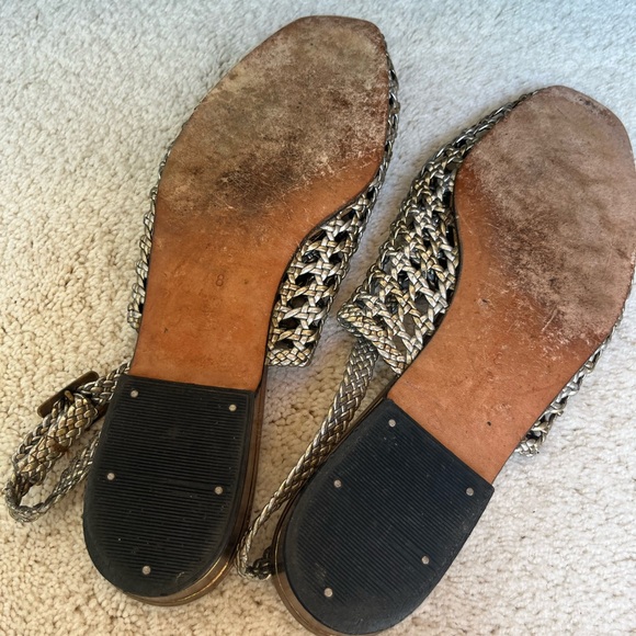 Sesto Meucci Bronze Woven Slingback Flats, Women’s Size 8 - Picture 3 of 7